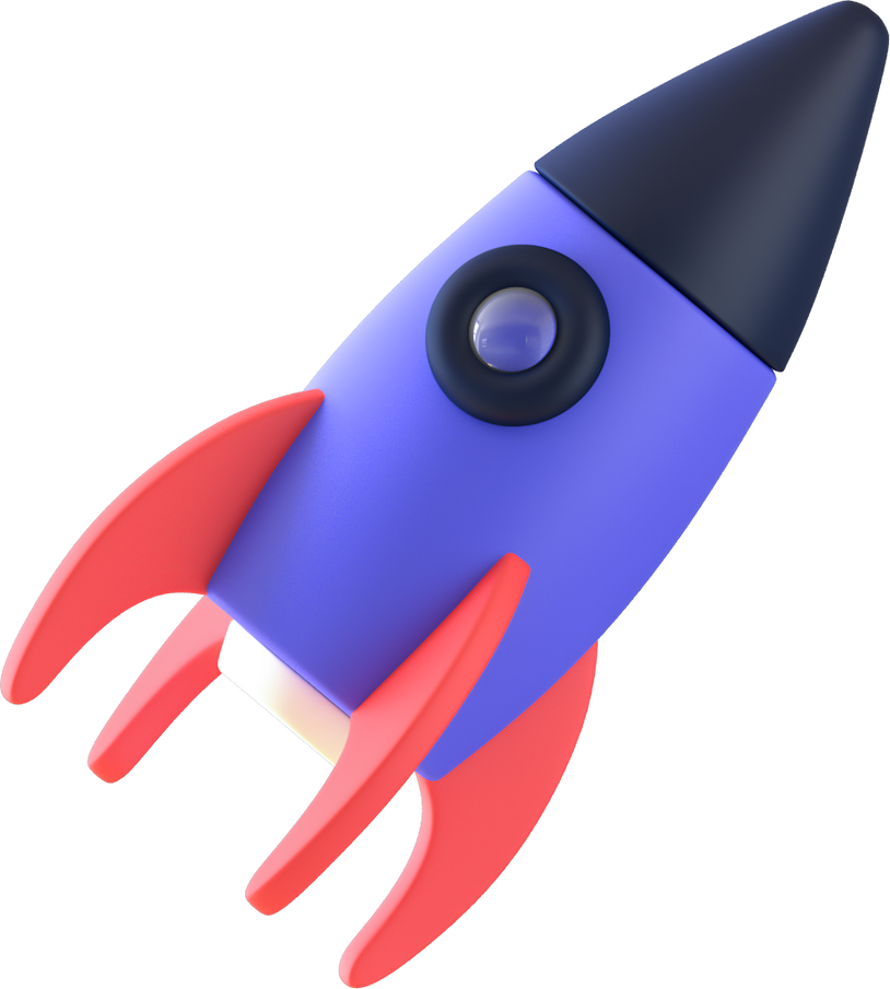 3D Floating Element Rocket